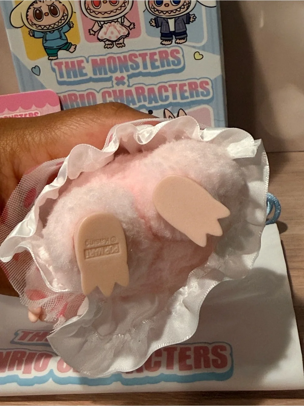 Plush Keychain Doll in White and Pink Costume - Pop Mart